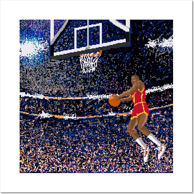 Pixel Dunk - Atlanta Wall Art by The Pixel League